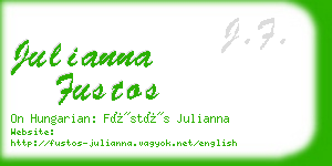 julianna fustos business card